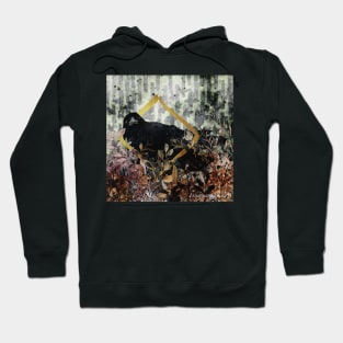 Crow Through the Portal Negative Painting Hoodie